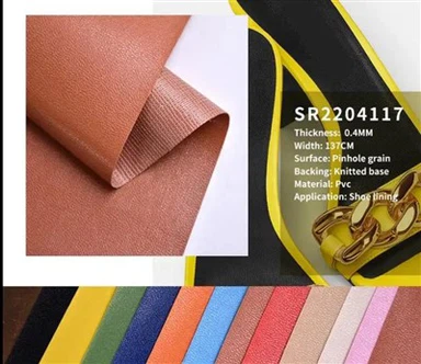 PVC syntetická umělá kůže pro podšívku obuvi