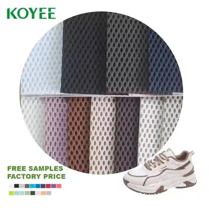 2024 Custom 100%Polyester 3d Air Spacer Sandwich Quick Dry Sport Mesh Bird Eye Mesh Fabric For Sports Shoes