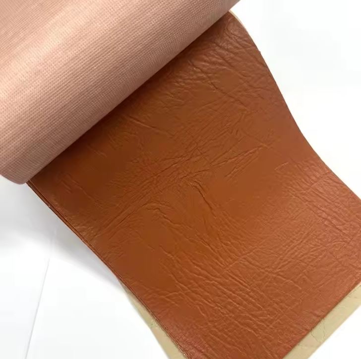 Factory Directly Africa Market Pvc Embossing Leather With Knitting Backing For Bag And Sofa Use
