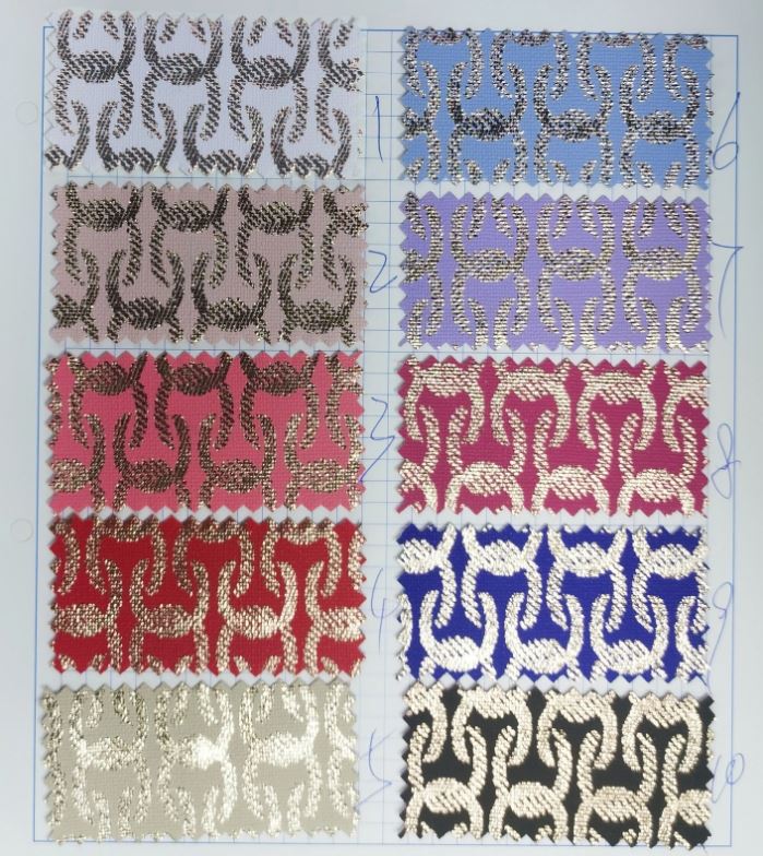 Gold Patterned Retro Style Holographic Faux Leather