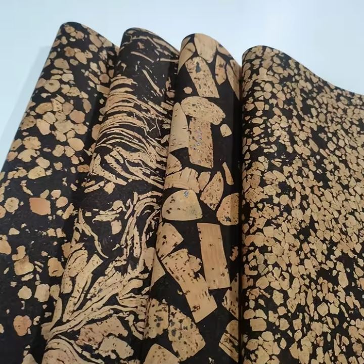 Nový design Vzor kávové drti Prodejní kůra Zrno Přírodní korek Barevný korek Kožená látka Na boty Tašky Podložka na jógu