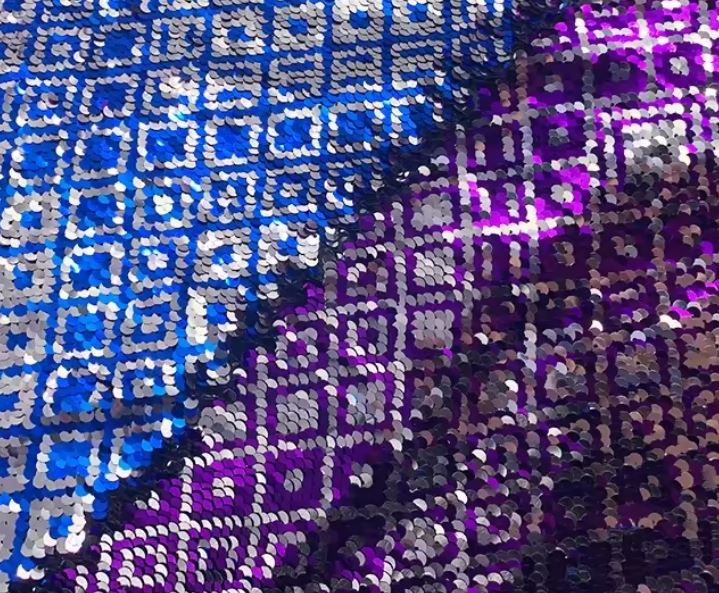 Wholesale Sequin Fabric Embroidery Costume Purple Sequin Fabric Bags Neon Sequin Fabric